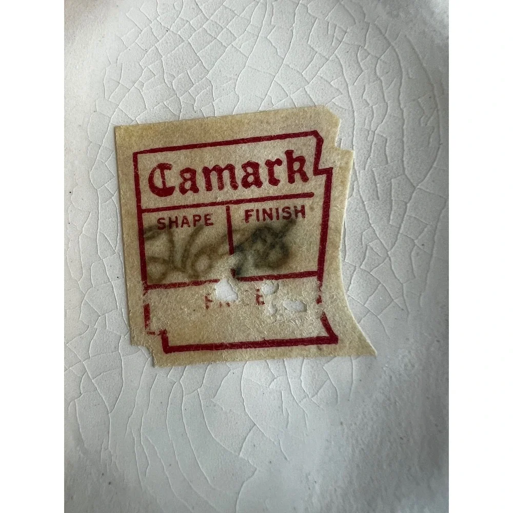 Vintage Camark Ceramic Double Candle Holders Pink Floral Rose  Pair‎